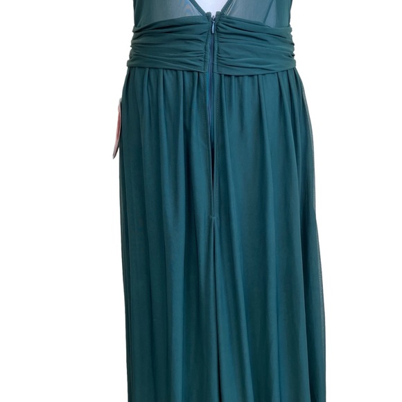 Birdy Grey Jan Emerald Green Floor Length Backless Bridesmaid Dress Sz M - Picture 9 of 14